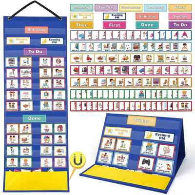 132 Tarjetas visuales PECS Tablero de comportamiento semanal para autismo y TDAH