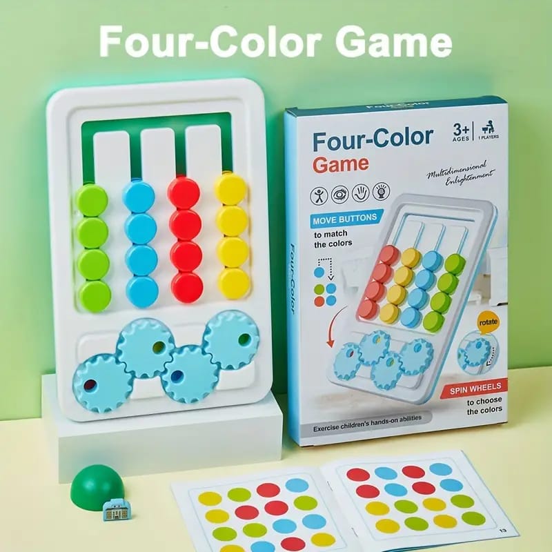 Juego de Lógica 2 en 1 de Engranajes con Patrón de Cuatro Colores - 006