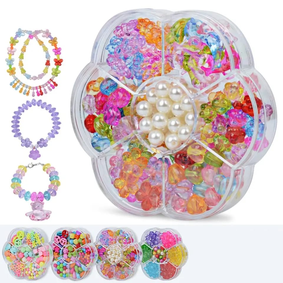 Fidtoy Mini Creative Beads Jewellery Making Kit for Kids DIY Bracelet Necklace Craft Set Age 6+
