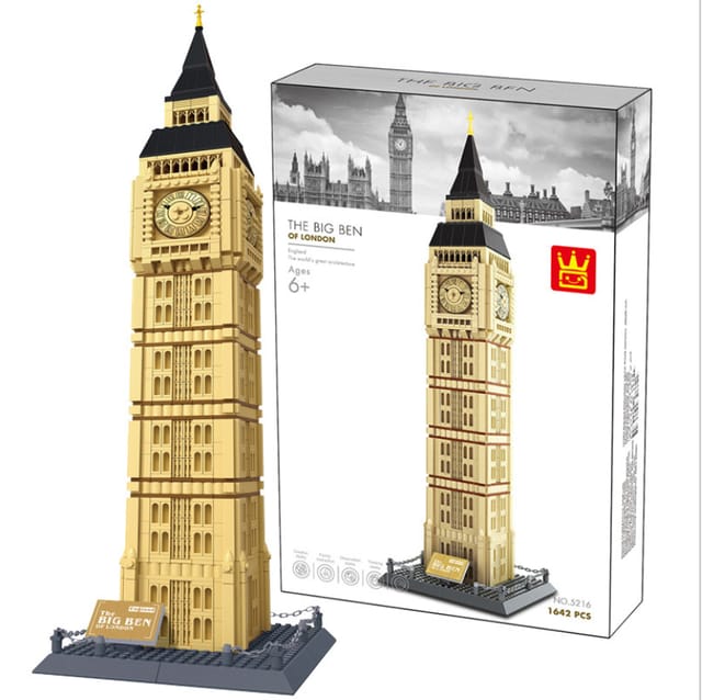 Fidtoy Big Ben London Building Blocks Construction Set for Kids | 1660Pcs ABS Architecture Landmark Model, STEM Construction Toy, Multicolor Clock Tower Building Set, Fine Motor & Spatial Reasoning Toy Age 6+