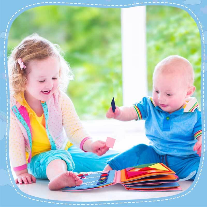 Fidtoy Montessori Busy Book for Toddlers | 12 Activities Quiet Sensory Learning Toy
