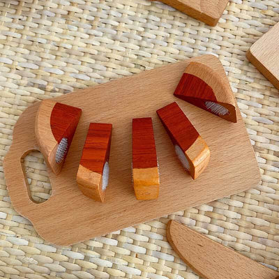 Fidtoy Wooden Play Kitchen Accessories – 15-Piece Pretend Cooking Set for Toddlers