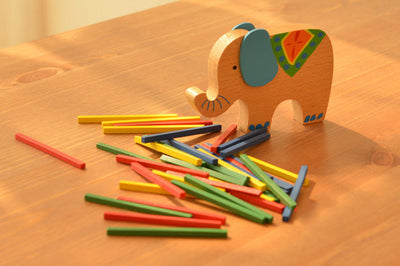 Jouet éducatif en bois pour l'équilibre éléphant et chameau