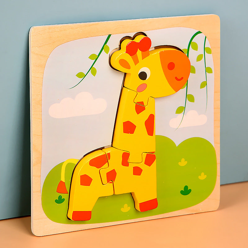 MiniMind™ Wooden Chunky Puzzle Set - Montessori Learning Toys for Toddlers