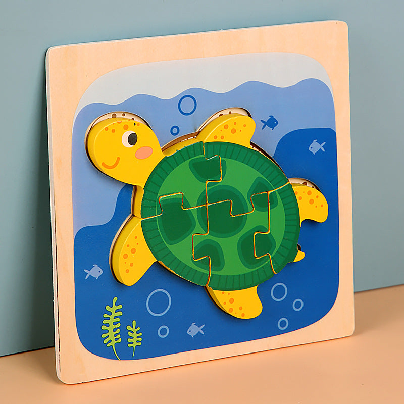 MiniMind™ Wooden Chunky Puzzle Set - Montessori Learning Toys for Toddlers