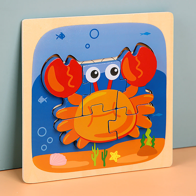 MiniMind™ Wooden Chunky Puzzle Set - Montessori Learning Toys for Toddlers