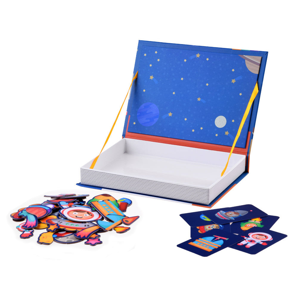 Livre de Puzzles Magnétiques STEAM 50 pièces - Thème Spatial