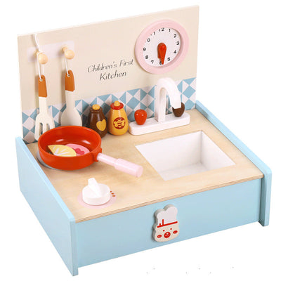 Cadeau Fête des Enfants Mini Cuisine Jouets en Bois