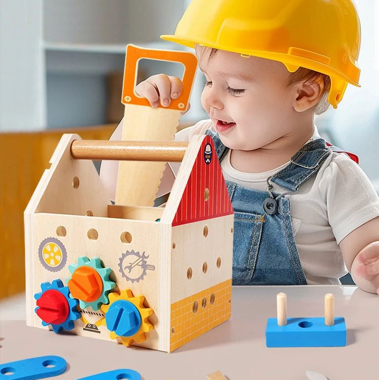 Busy Box™ - Ontdek & Leer - Houten Activiteitenkist