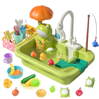 Fidtoy Fregadero de Juguete con Agua Corriente para Niños de 3+ años