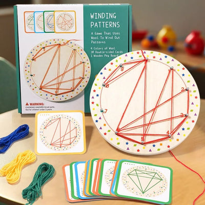 Kit de patrones de bobinado de hilo Geoboard de madera - 579