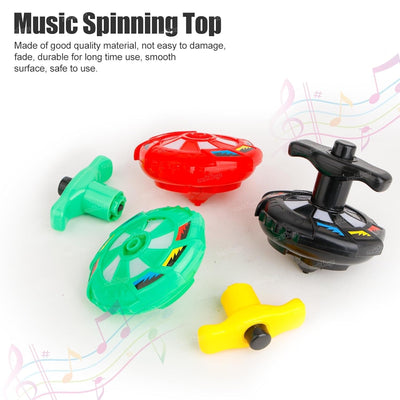 Fidtoy LED Light Music Spinning Top Toy for Kids Pull String Launcher Sensory Motor Play