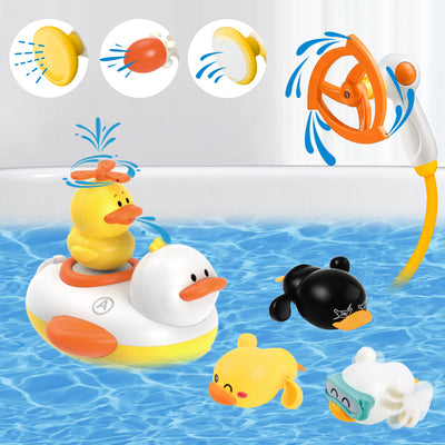 Ensemble de jouets de bain Fidtoy Duck avec canards pulvérisateurs et pommes de douche