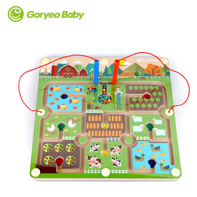 Tablero magnético de granja laberinto coreano Goryeo Baby - Juguetes de motricidad fina para niños