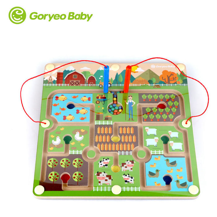 Tablero magnético de granja laberinto coreano Goryeo Baby - Juguetes de motricidad fina para niños
