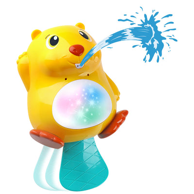 Fidtoy Beaver Bath Toy with Water Spray and Lights