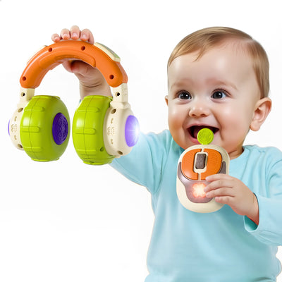 Juego de auriculares musicales y juguete de ratón Fidtoy Baby