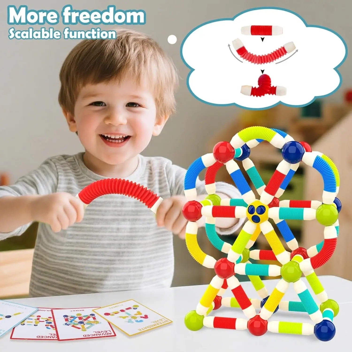 Pop Tube Bâtonnets Magnétiques Puzzle avec Personnage -158