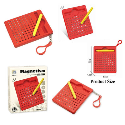 Fidtoy Mini Pocket Magpad Magnetic Drawing Board Keychain for Kids Travel Mess-Free Creative Play Age 3+