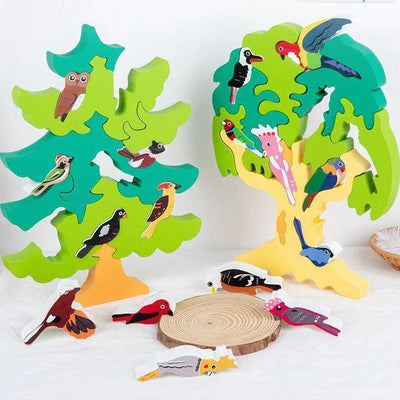 Australian / European Bird Tree Puzzle - Fine motor skills toys