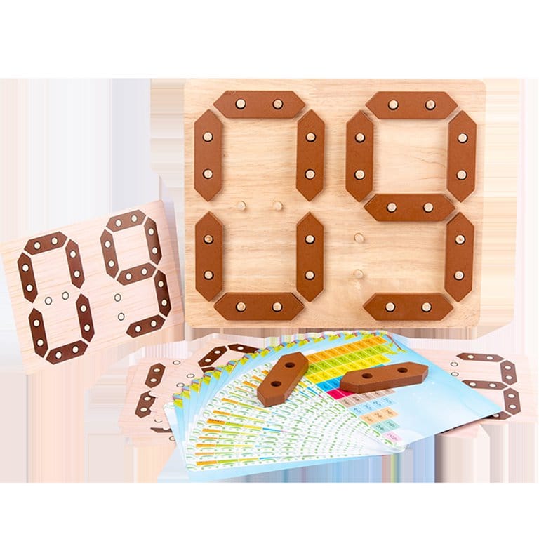 Tablette numérique en bois pour l'apprentissage de l'addition et de la soustraction - 032
