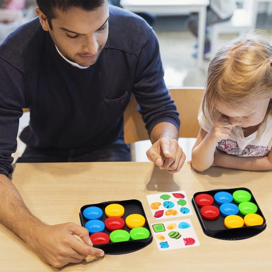 Fidtoy Push the Ball Quickly Pattern Multiplayer Game for Kids Fast Color Matching Board Game Logic Thinking Toy Ages 3-8