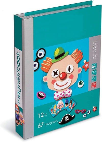 Fidtoy Magnetic Puzzle Book for Kids with 67 Magnets & 12 Design Cards – Funny Face Matching Travel Toy for Ages 3+