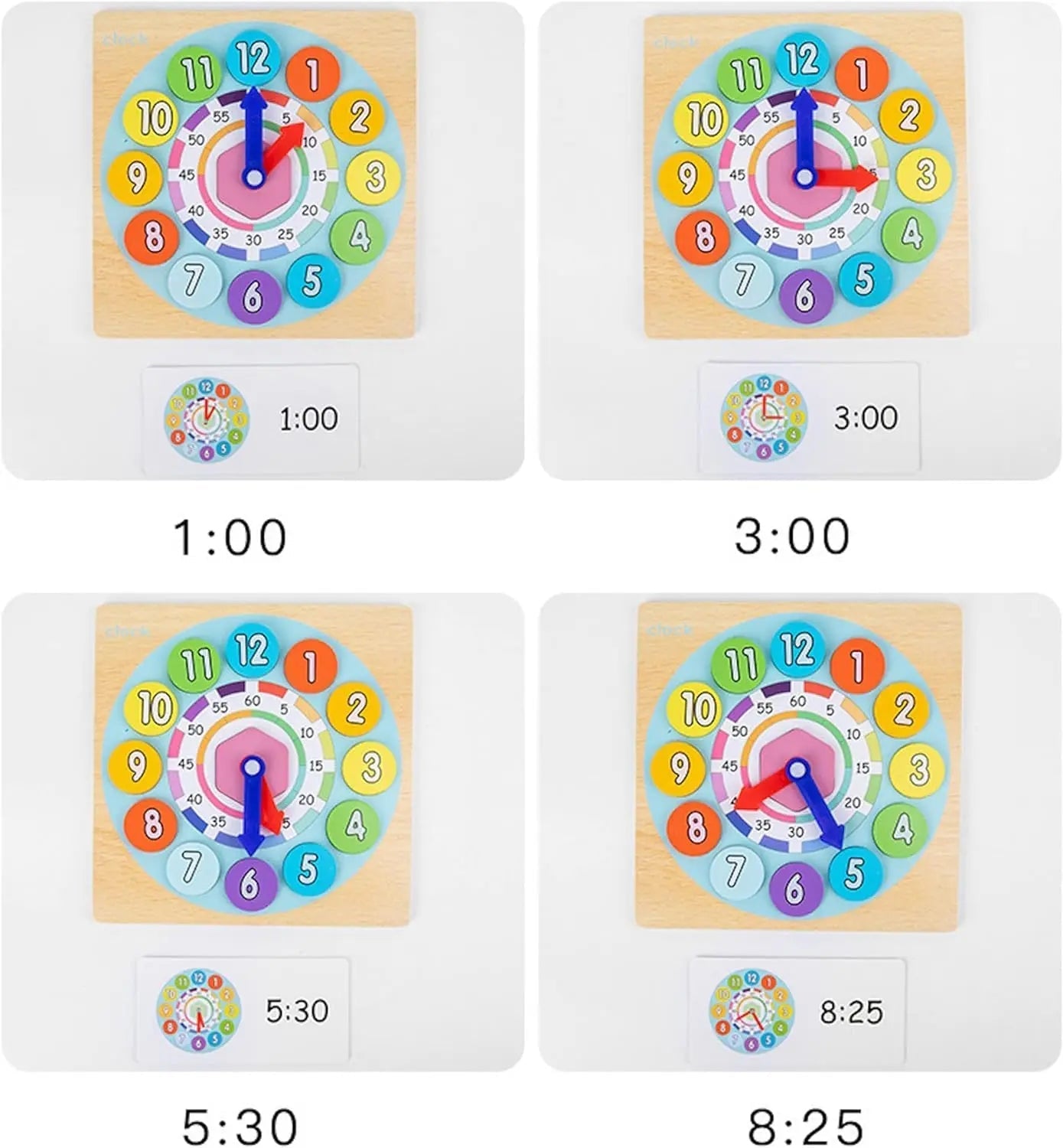 Rompecabezas de reloj digital con preguntas y respuestas 2 en 1