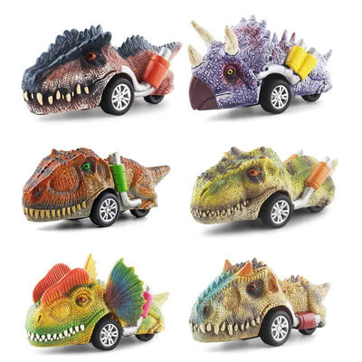 Fidtoy Dinosaur Toy Cars for Kids Pull Back Car Toy Set Racing Toys for 3 4 5 Year Old Boys Toddlers Dinosaur Playset Gift