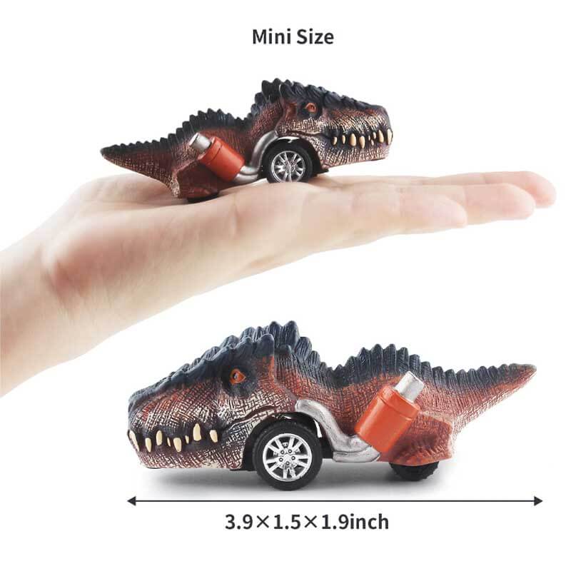 Fidtoy Dinosaur Toy Cars for Kids Pull Back Car Toy Set Racing Toys for 3 4 5 Year Old Boys Toddlers Dinosaur Playset Gift