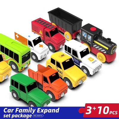 Fidtoy City Vehicle Set - Set de trains magnétiques - Set de véhicules de ville magnétiques