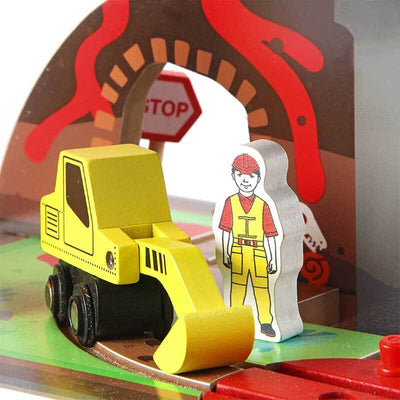 Fidtoy Coffret de jeu train de dinosaures 5 pièces avec train mobile et dinosaures