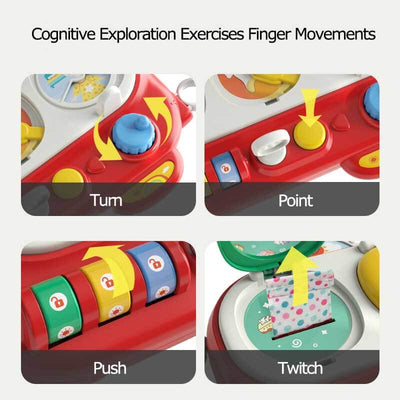 Fidtoy Busy Cube Montessori – Jouet d'éveil sensoriel interactif pour bébés et tout-petits