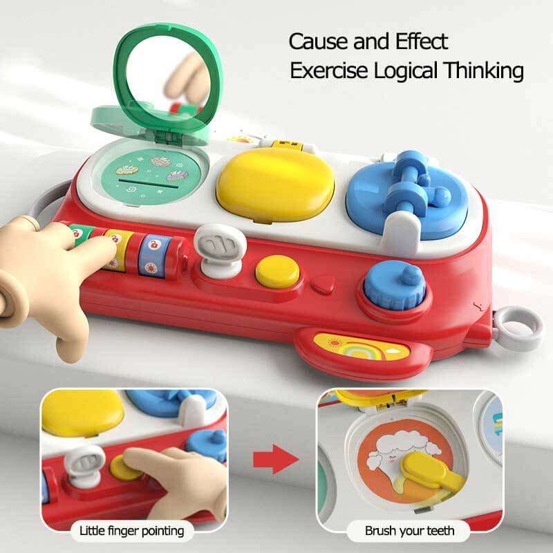 Fidtoy Busy Cube Montessori – Jouet d'éveil sensoriel interactif pour bébés et tout-petits