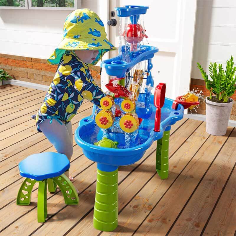 Fidtoy Water Table Play Set 3 Tier Outdoor Sand Water Toy