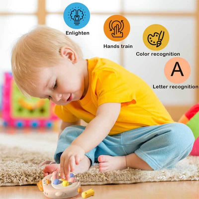 Fidtoy Mini jeu de tape-taupe portable – Jouet interactif pour tout-petits, enfants et adultes