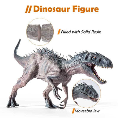 Fidtoy Dinosaur Action Figure Toy Realistic T Rex Model for Kids Imaginative Play Educational Toy PVC Durable Dinosaur Toy Gift for Boys Girls