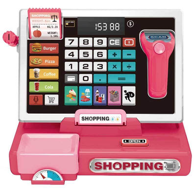 Fidtoy Kids Cash Register Toy Pretend Play Supermarket Set