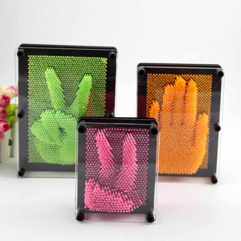Fidtoy Jouet 3D Pin Art Tableau d'empreinte sensorielle arc-en-ciel pour enfants | Créativité et motricité fine