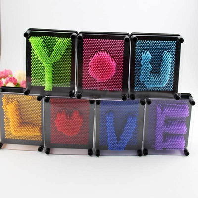Fidtoy Jouet 3D Pin Art Tableau d'empreinte sensorielle arc-en-ciel pour enfants | Créativité et motricité fine