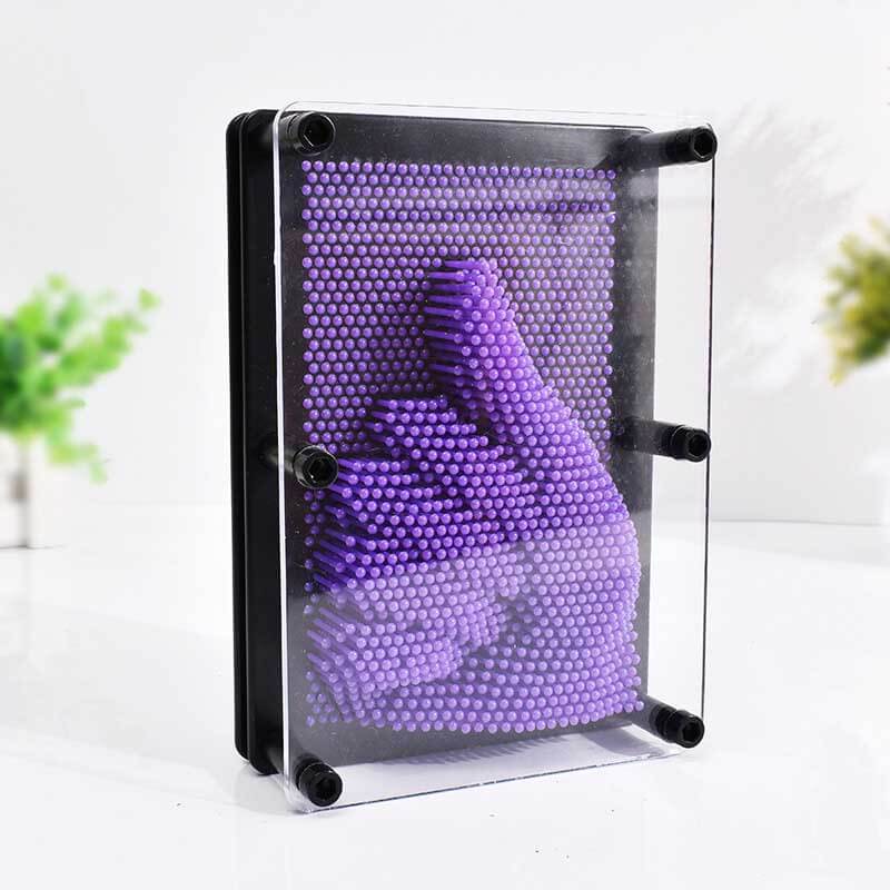 Fidtoy Jouet 3D Pin Art Tableau d'empreinte sensorielle arc-en-ciel pour enfants | Créativité et motricité fine