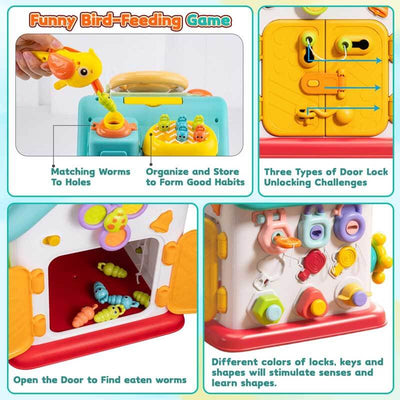 Fidtoy Montessori Cube d'activités pour tout-petits – Jouet d'apprentissage interactif pour le développement des premières compétences, de la motricité fine et de la croissance cognitive