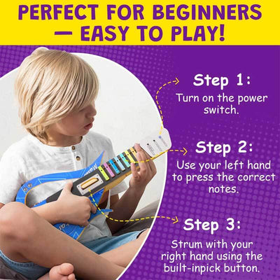 Fidtoy DIY Wooden Guitar for Kids 5+ – Build Your Own Musical Instrument Kit for Piano, Guitar & Bass