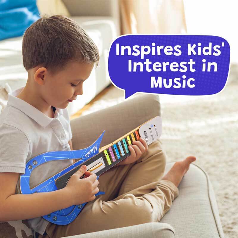 Fidtoy DIY Wooden Guitar for Kids 5+ – Build Your Own Musical Instrument Kit for Piano, Guitar & Bass