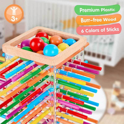 Fidtoy Montessori Wooden Board Game for Kids 3+ Educational Counting & Strategy Toy