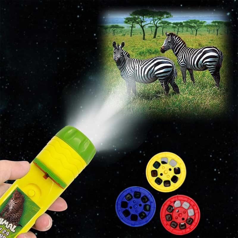 Fidtoy Kids Torch Projector Toy Animal Space Learning Light