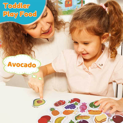 Fidtoy Ours en Bois d'Alimentation - Jouet Montessori d'Apprentissage Alimentaire