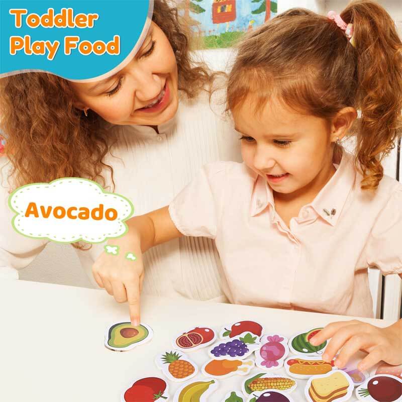 Fidtoy Ours en Bois d'Alimentation - Jouet Montessori d'Apprentissage Alimentaire