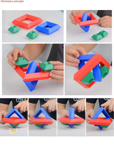 30 pièces de blocs de construction 3D en forme de pyramide cubique