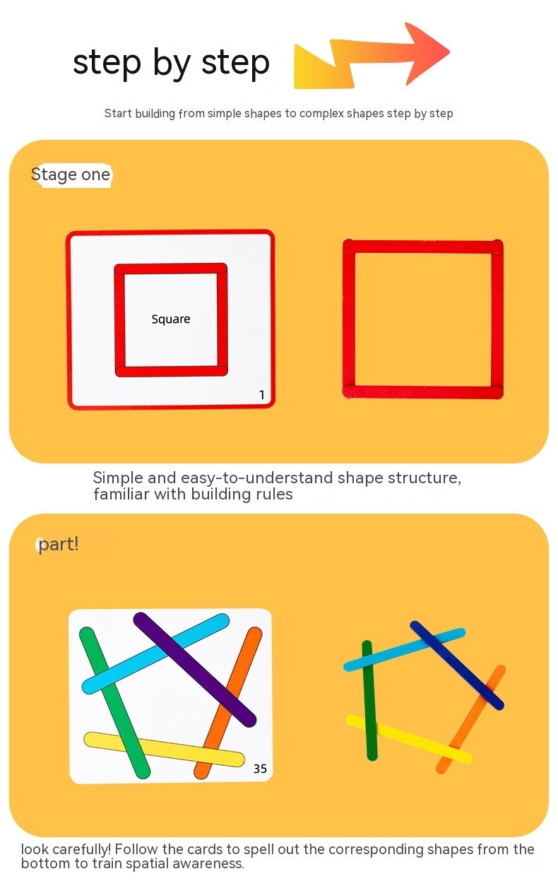 Rainbow Stick Early Education Thinking Puzzle Toy Children's Mathematics